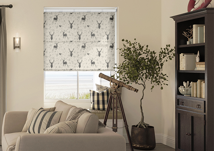 Highland Stags, Cream - Roller Blind - Image 3
